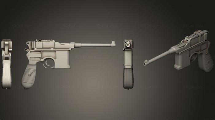 Weapon (Mauser C96, WPN_0141) 3D models for cnc
